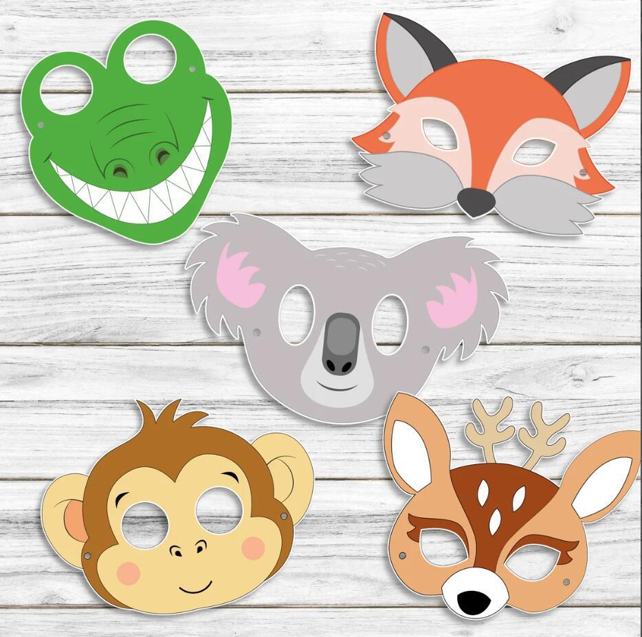 20Pcs 정글 동물원 동물 종이 마스크 어린이 생일  - Zoo Party Games 리뷰 및 가격